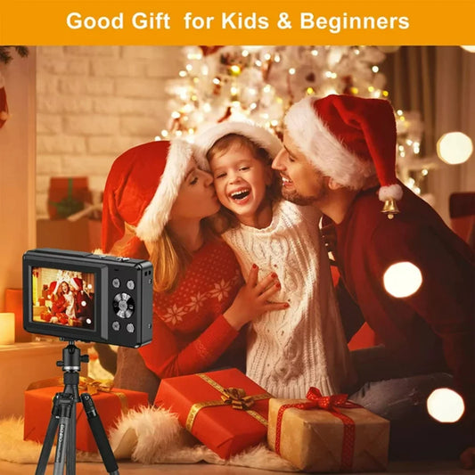 44MP 1080P Digital Camera with 16X Zoom and 32GB Card - Compact Point-and-Shoot Model Ideal for Students and Teens