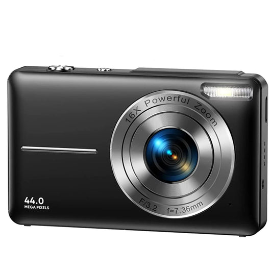 44MP 1080P Digital Camera with 16X Zoom and 32GB Card - Compact Point-and-Shoot Model Ideal for Students and Teens